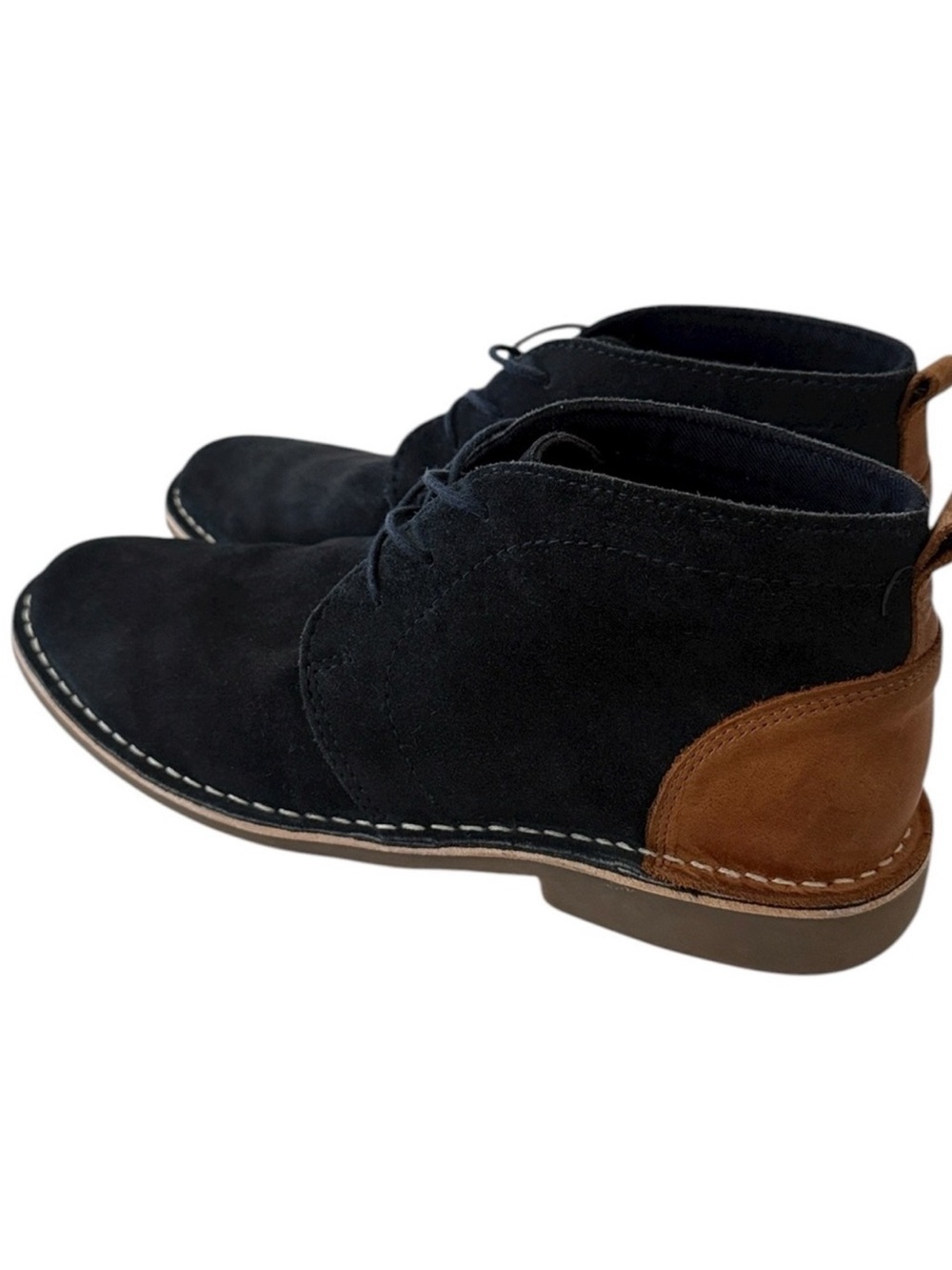 Michael Shannon Wesleyan Navy Brown Suede Chukka Boots Sz 8